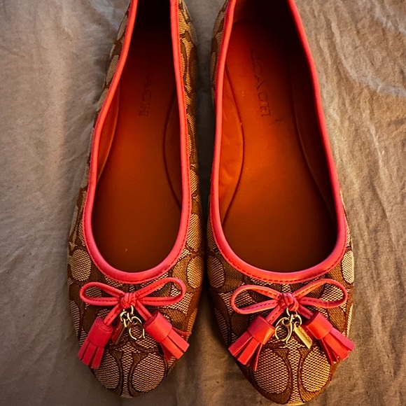 Coach slip on flats. Worn once. Come from a smoke free home. - Picture 2 of 5